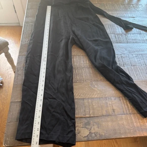 Nordstrom Chelsea 28 Black Viscose Crossover Front Jumpsuit Med NEW WITH TAGS - Picture 6 of 12